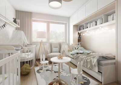 Interior for twins and mom | AŤÁK DESIGN