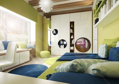 Design of a children's room with a secret lair | AŤÁK DESIGN