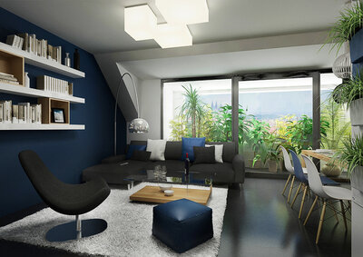 Blue apartment | AŤÁK DESIGN