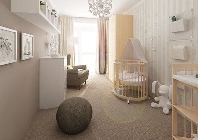 Simple baby's room interior | AŤÁK DESIGN