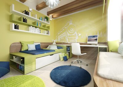 Design of a children's room with a secret lair | AŤÁK DESIGN