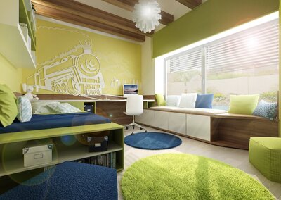 Design of a children's room with a secret lair | AŤÁK DESIGN