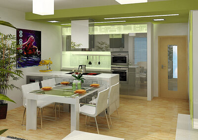 Living room interior design in a new building | AŤÁK DESIGN
