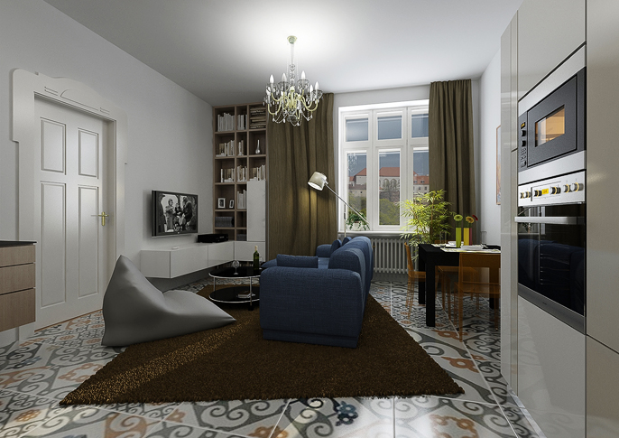 An apartment reconstruction with high ceilings | AŤÁK DESIGN