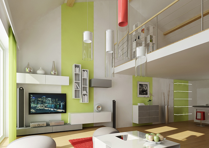 Living room in a maisonette apartment | AŤÁK DESIGN