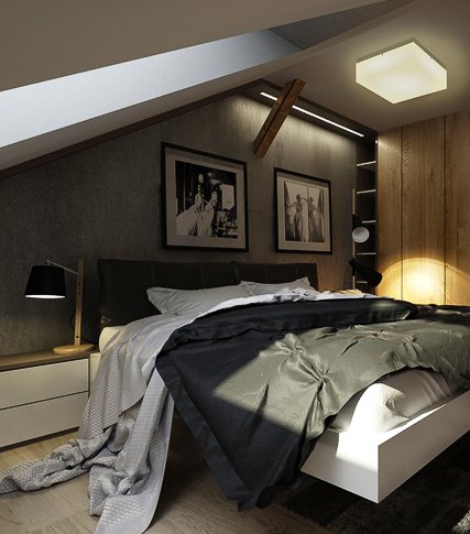 Men's attic bedroom | AŤÁK DESIGN