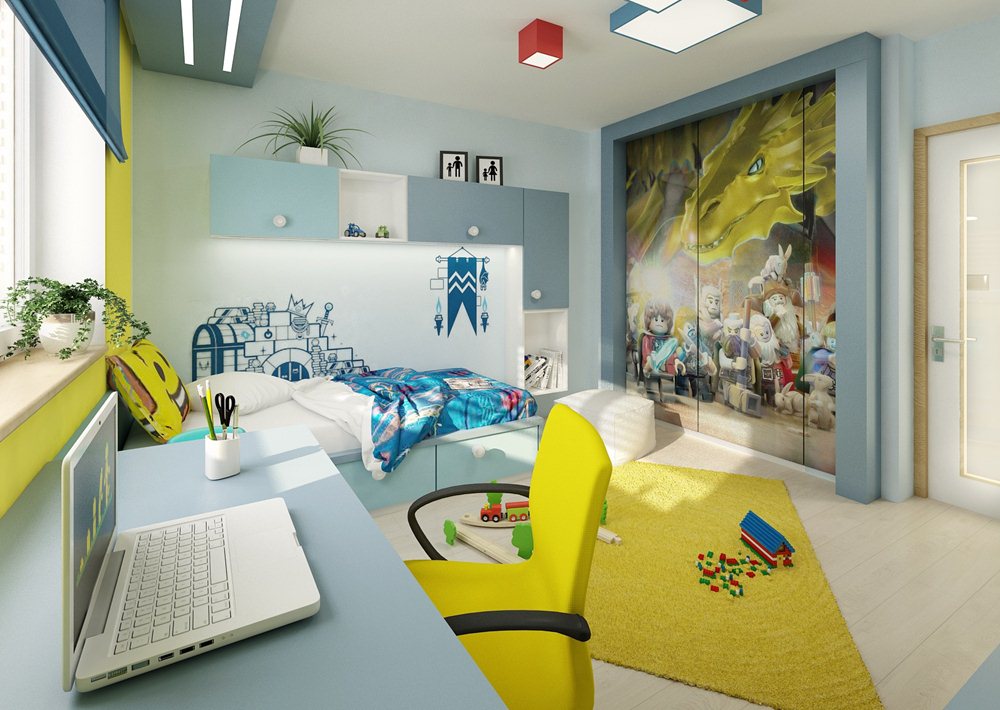 Children's room interior with LEGO theme | AŤÁK DESIGN
