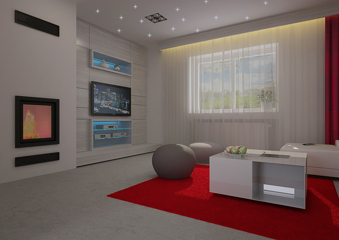 Interior of the living room with starry sky | AŤÁK DESIGN